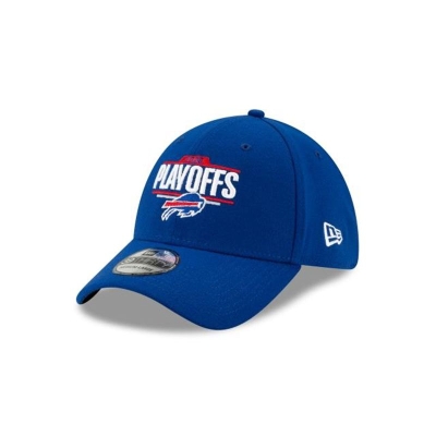 Blue Buffalo Bills Hat - New Era NFL 2020 NFL Playoffs 39THIRTY Stretch Fit Caps USA6052497